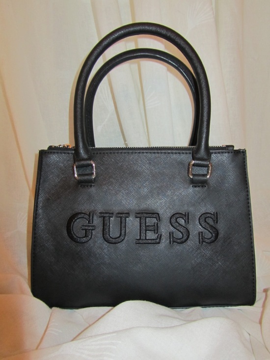 Guess Handbags - Authentic GUESS Black Logo Top-Handle Bag with Two Straps